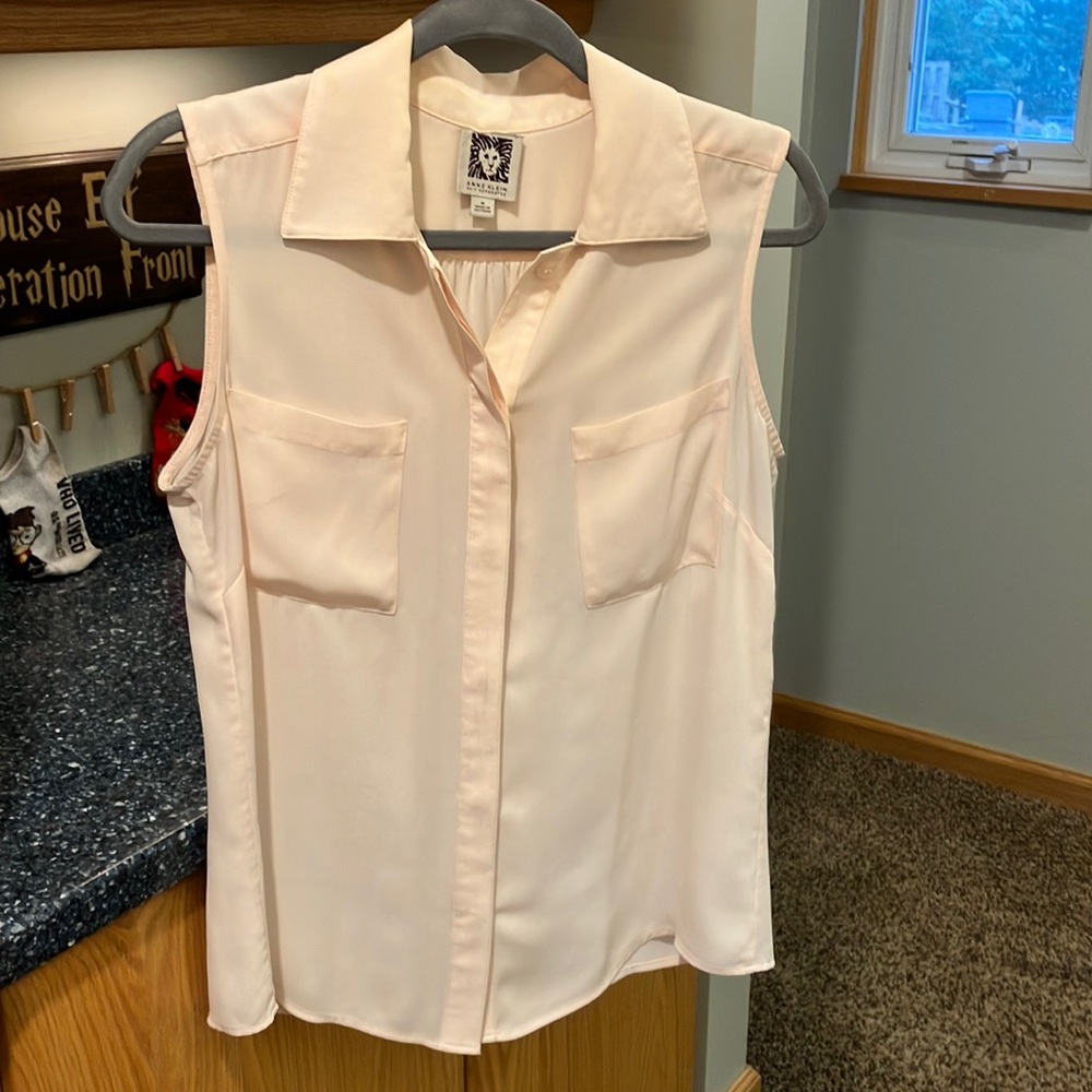 Pink Ann Klein Button Down Shirt